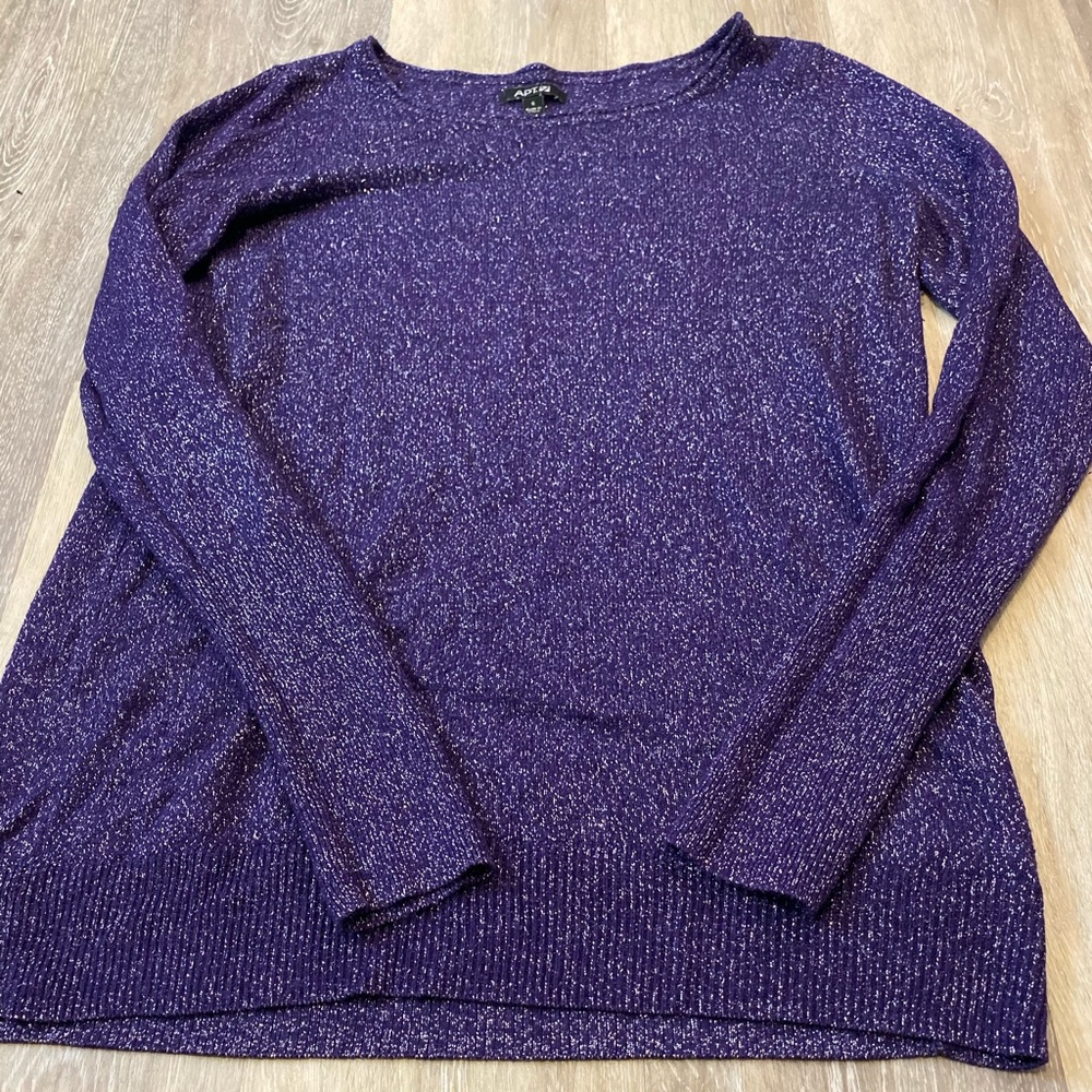 APT.9 woman’s purple and silver sweater